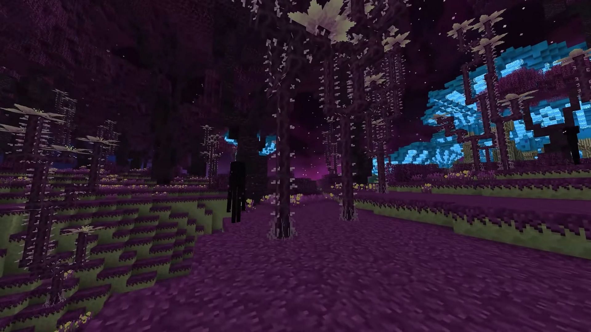 BetterNether and BetterEnd transform Minecraft&#039;s two otherworldly dimensions into much more intriguing places (Image via AsianHalfSquat/YouTube)