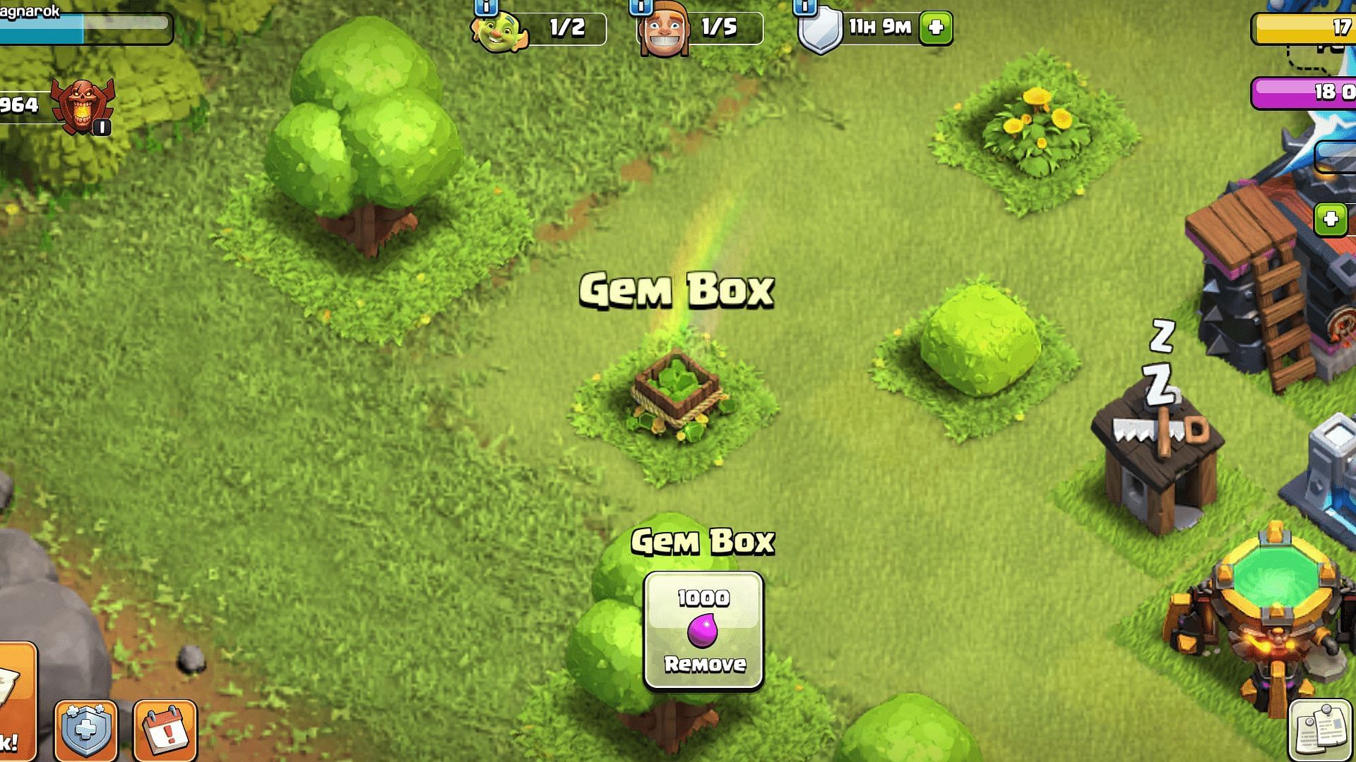 Gem Box in the Home Village (Image via Supercell)