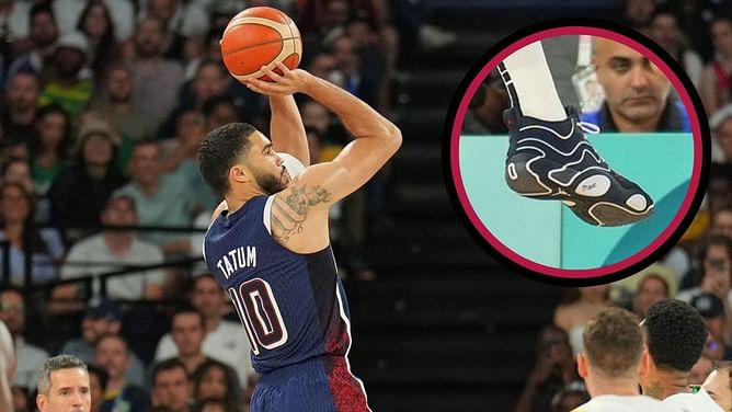 In Photos: Jayson Tatum unveils Jordan Tatum 3 vs Brazil in Paris Olympics