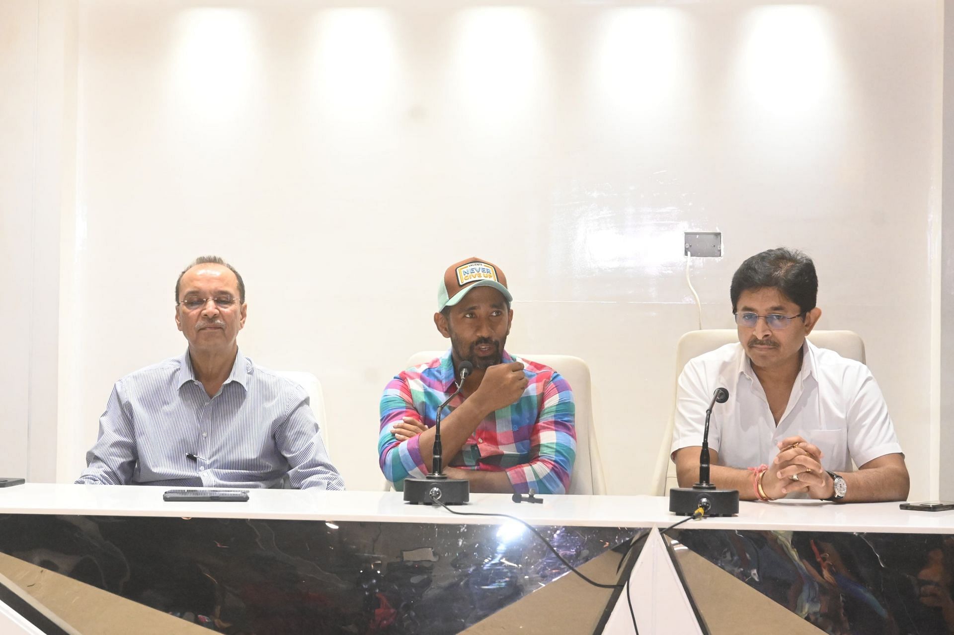 Wriddhiman Saha addresses the media at Eden Gardens 