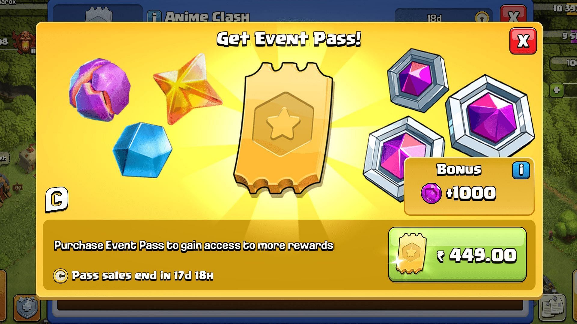 The event pass description (Image via Play Store)