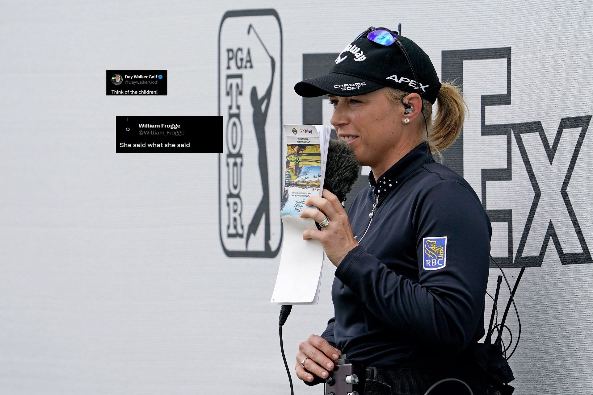 NBC Commentator Morgan Pressel allegedly dropped an F-bomb during the Olympics (Image via Imagn)