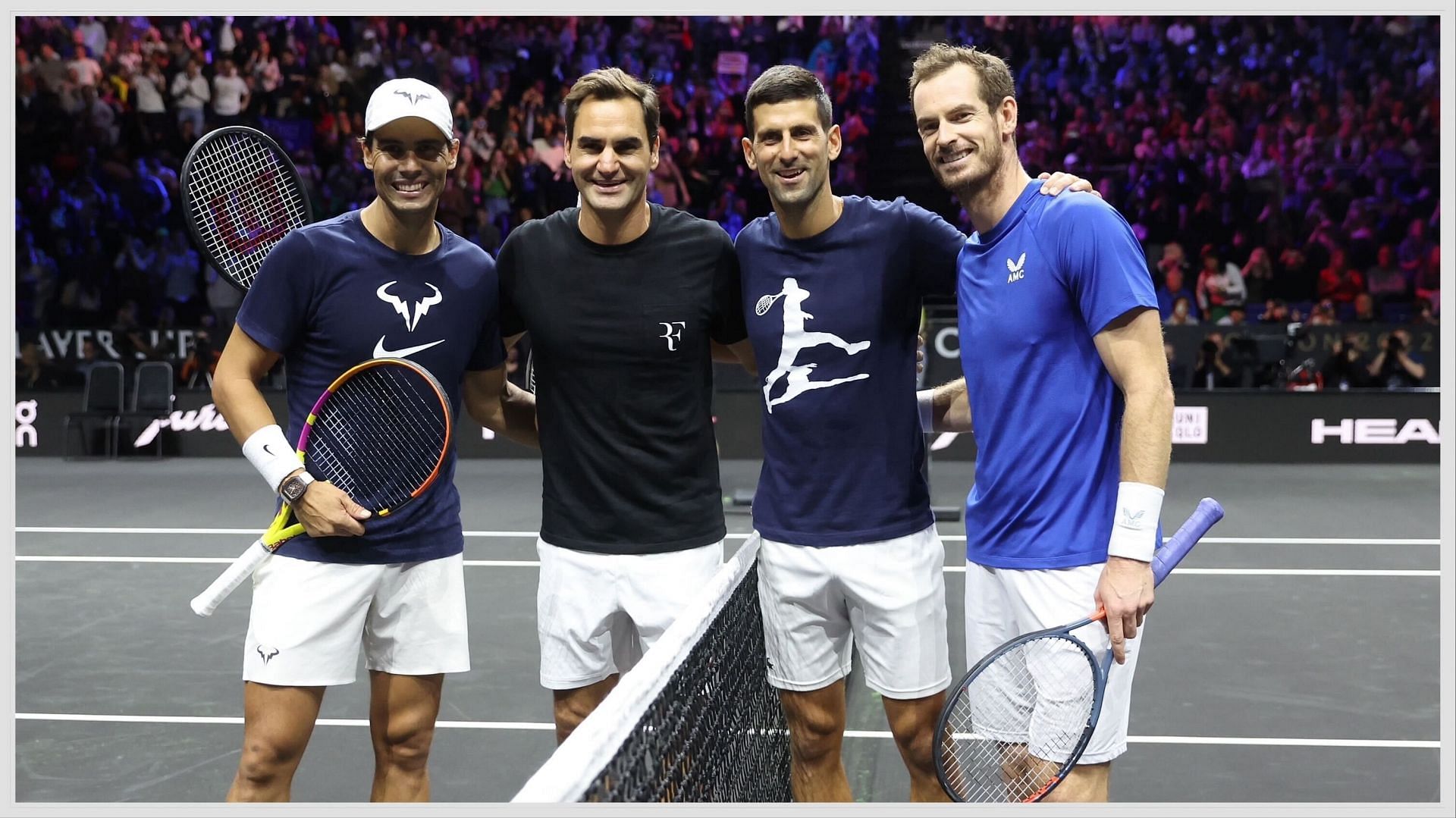 (L-R) Rafael Nadal, Roger Federer, Novak Djokovic and Andy Murray (Source: Getty)