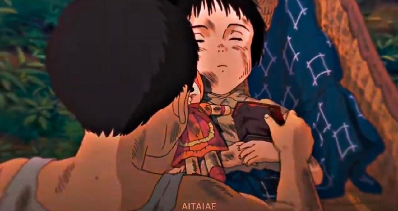 Setsuko&#039;s Death (one of the most brutal anime scenes that shocked the audience) (Image via Studio Ghibli)