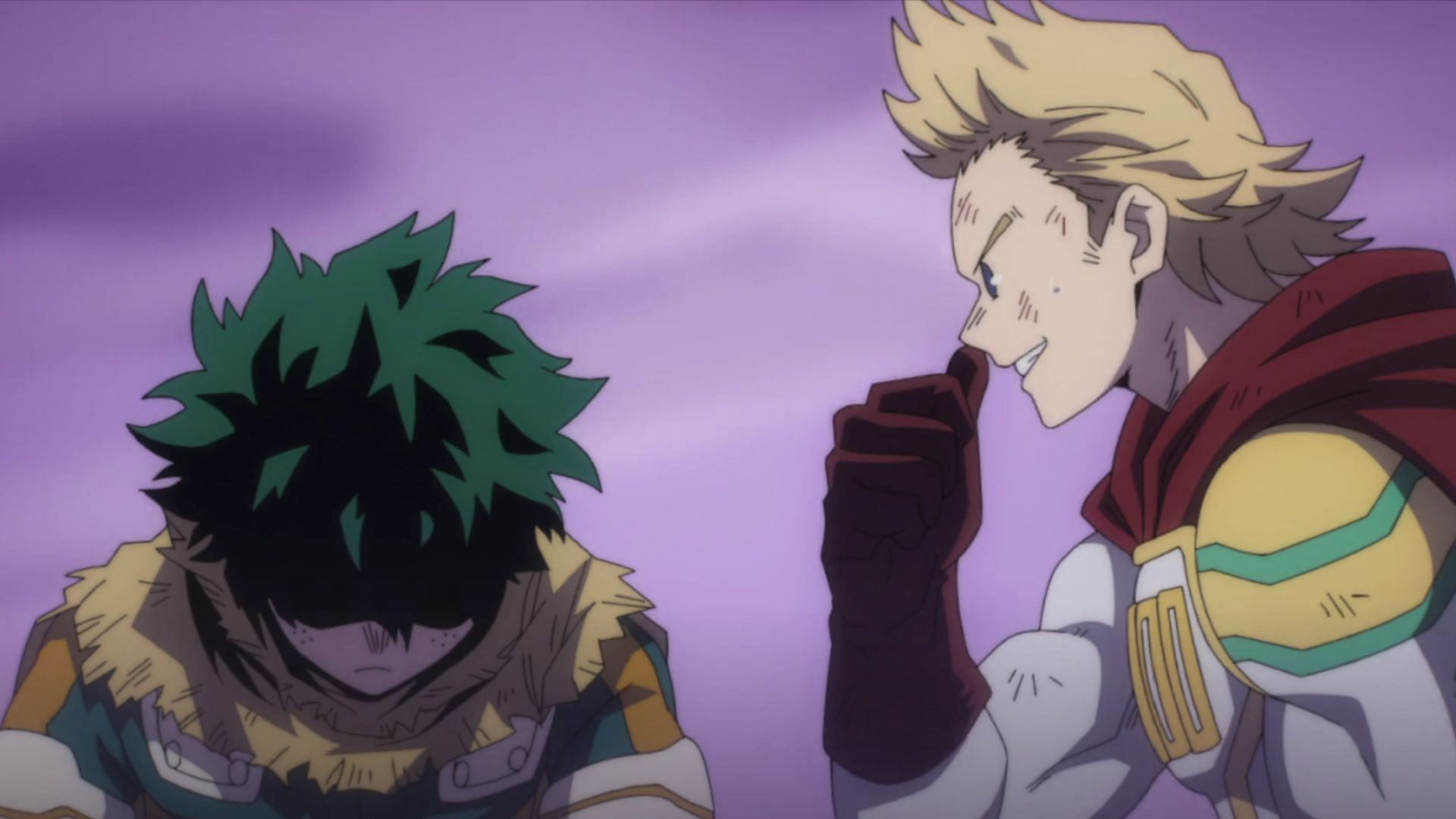 Deku and Lemillion as seen in My Hero Academia season 7 episode 13 (Image via BONES)