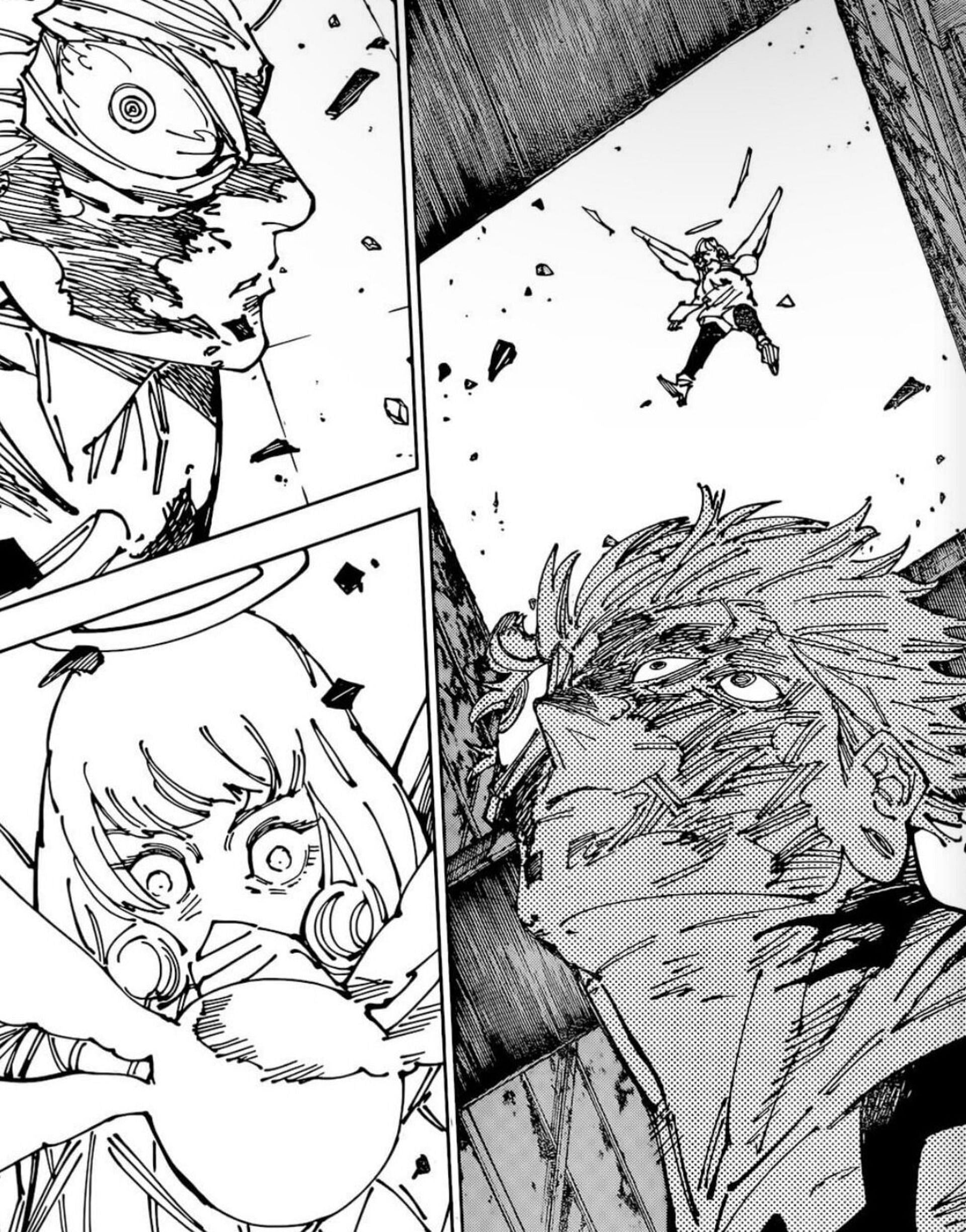 Hana using Jacob&#039;s Ladder on Sukuna (Image via Gege Akutami, Shueisha)