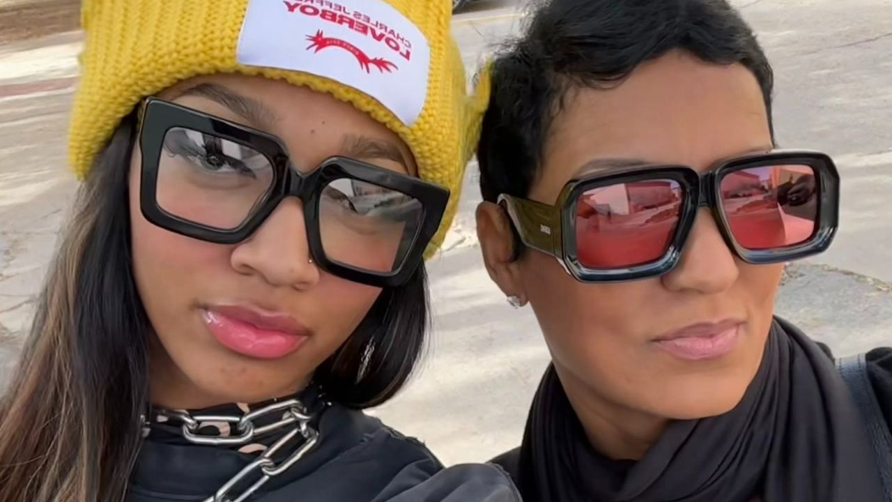 Angel Reese posts heartfelt tribute to her mother with series of photos. (Photo: Angel Reese on X)