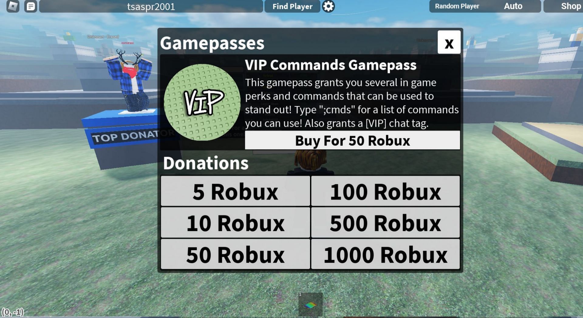 VIP Gamepass price (Image via Roblox)