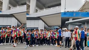 [Watch] Indian Hockey Team returns from Paris Olympics 2024 to a roaring welcome in Delhi