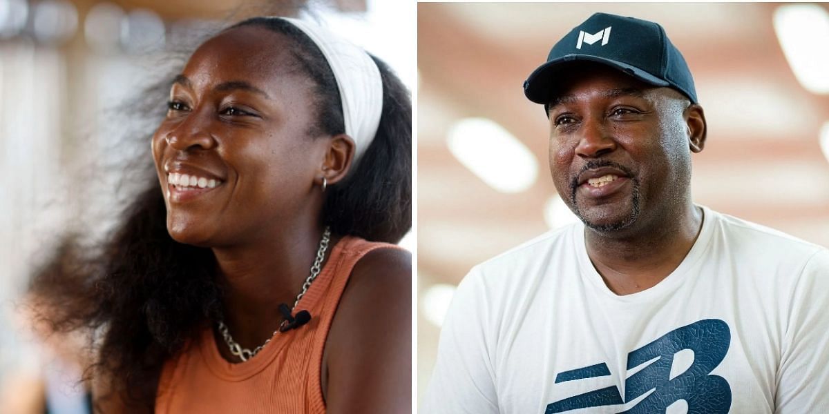 Coco Gauff and her father Corey Gauff 