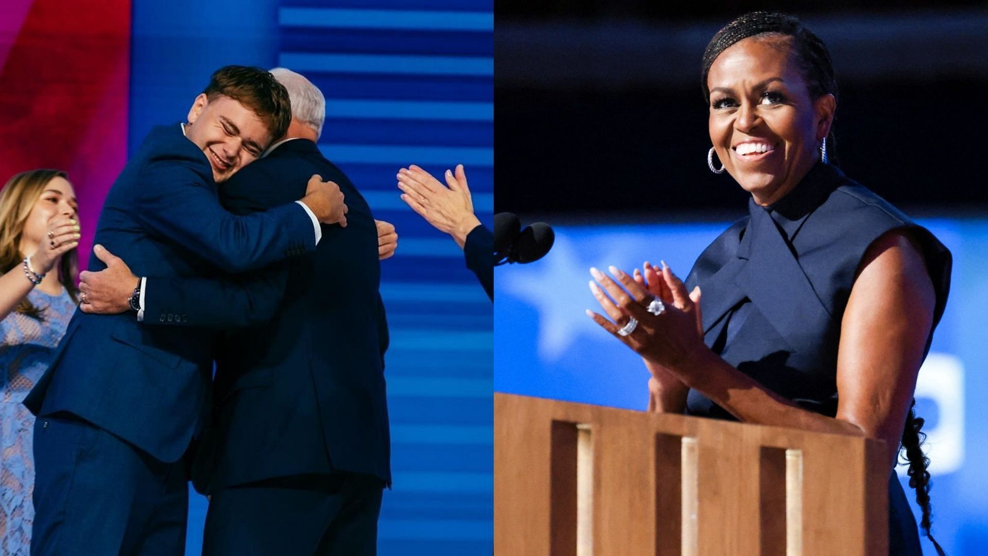 Michelle Obama was touched by Gus Walz&rsquo;s reaction to his father Tim Walz