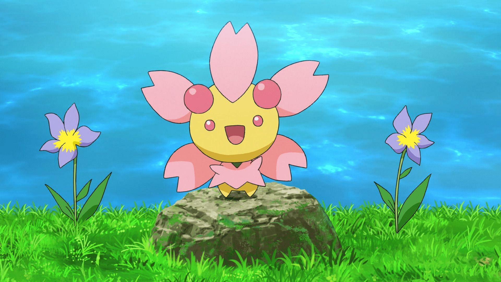 Cherrim changes forms in sunny weather thanks to its Flower Gift ability (Image via The Pokemon Company)