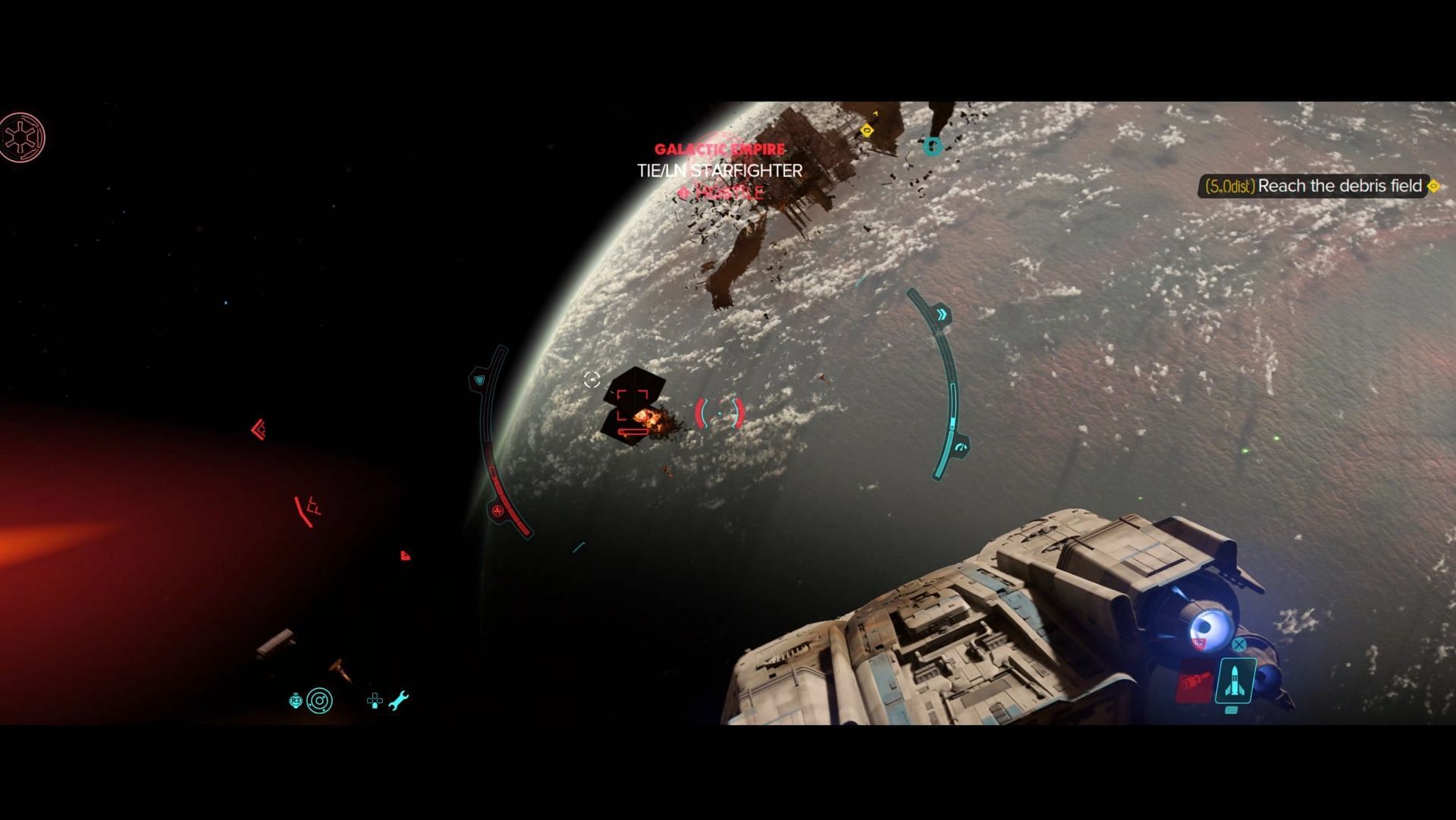 Whether dogfighting or sneaking, the Star Wars experience is legit (Image via Ubisoft)