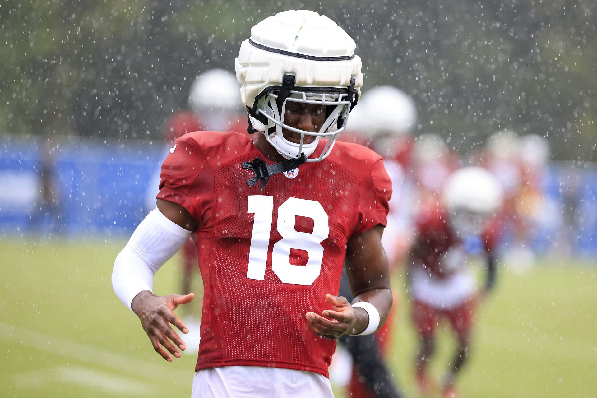 Marvin Harrison Jr. during Indianapolis Colts &amp; Arizona Cardinals Joint Practice - Source: Getty