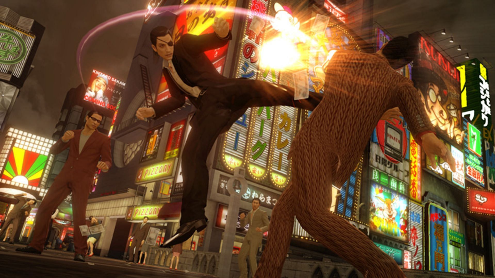 Majima beating up an enemy (Image via SEGA)