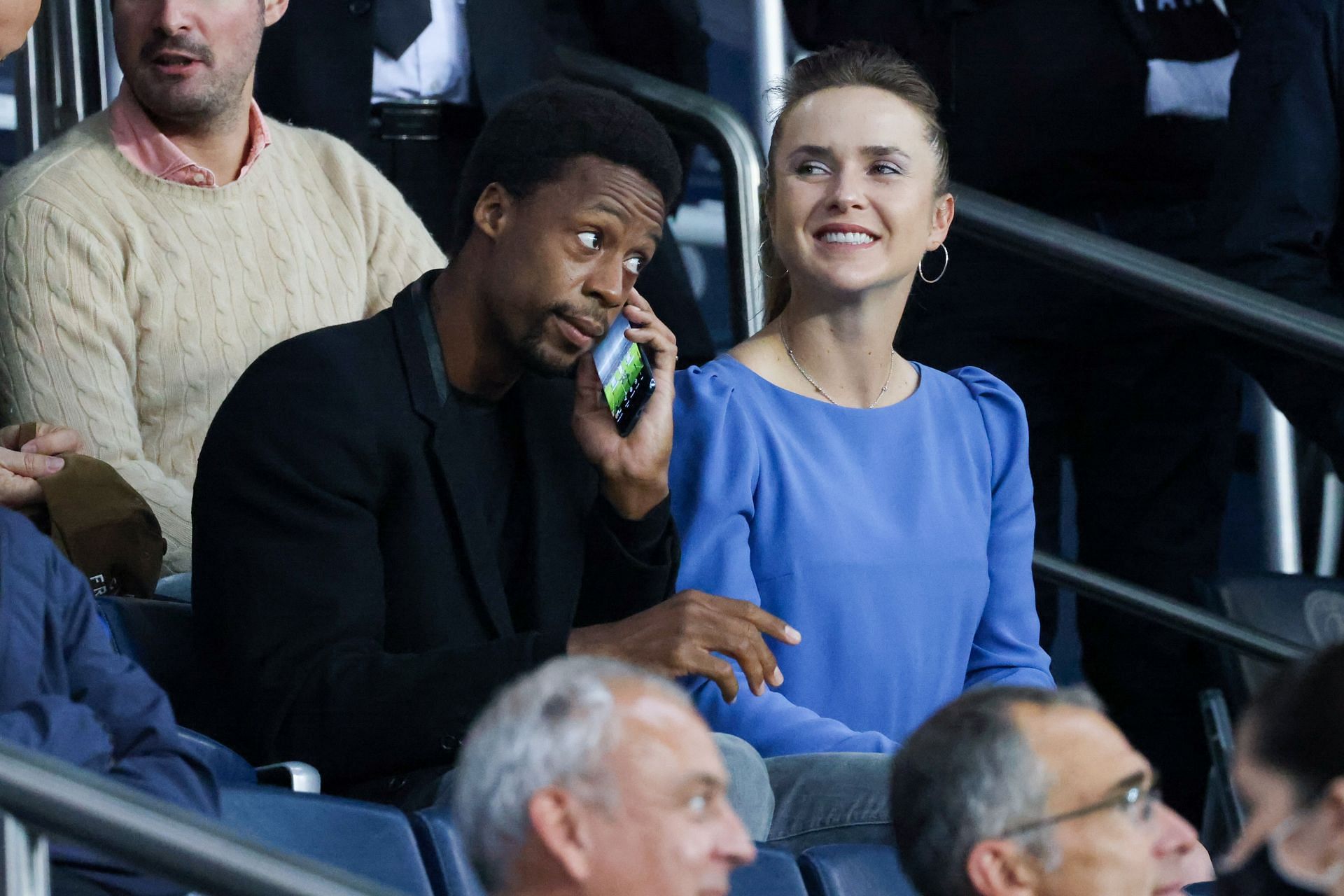 Monfils and Svitolina at a Ligue 1 Uber Eats game - Source: Getty