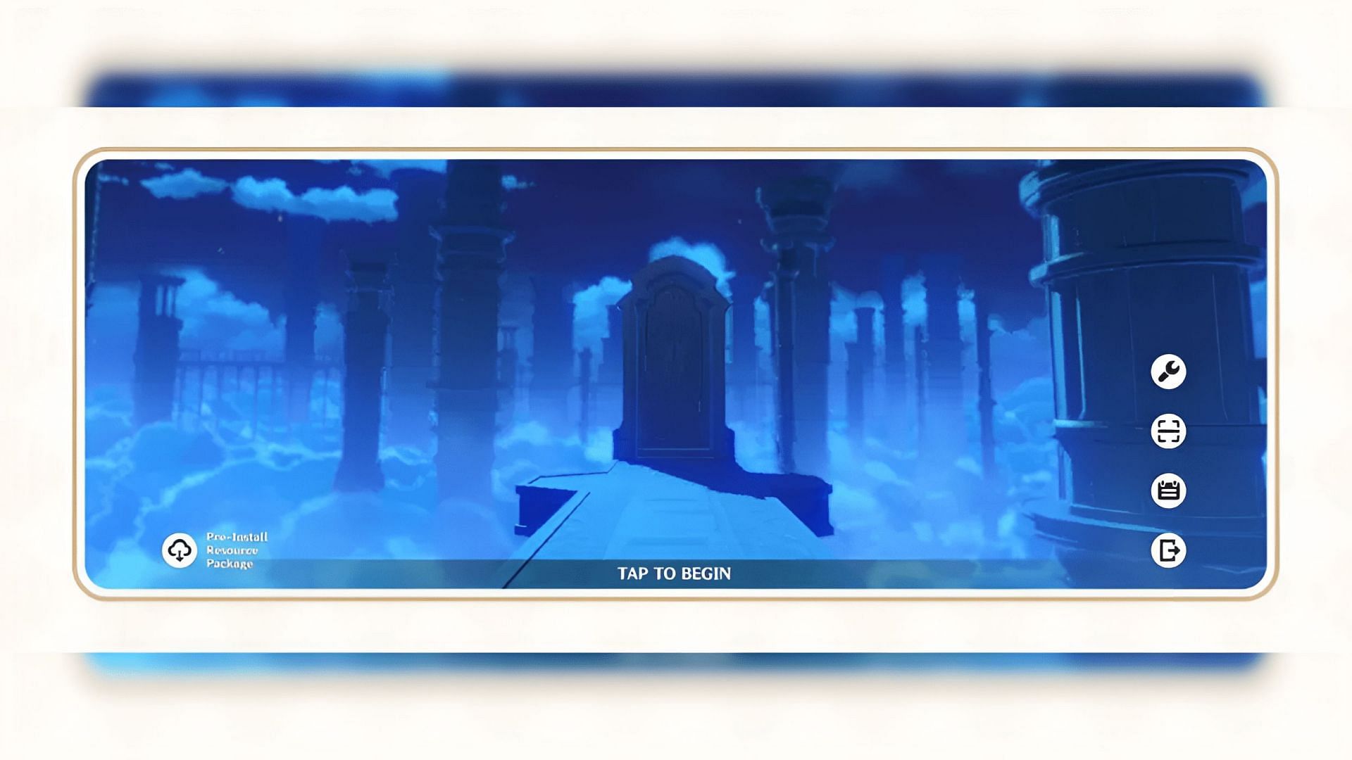Mobile players can find the pre-install function on their log-in screen. (Image via HoYoverse)
