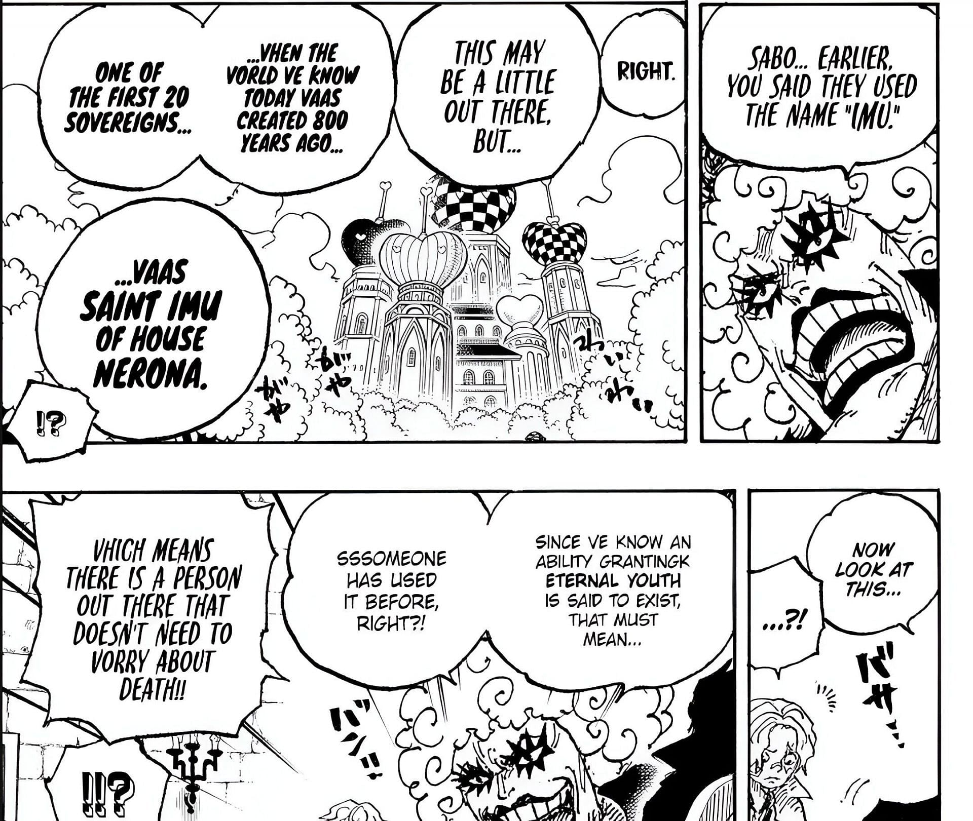 Ivankov talking about Imu (Image via Shueisha)