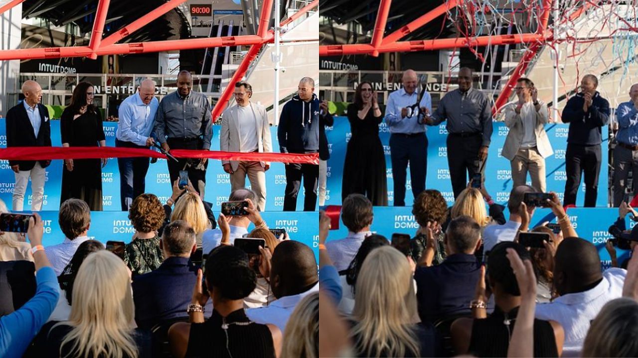 Fans trolled the LA Clippers after the team handed out rings to commemorate the grand opening of the Intuit Dome. [photo: @intuitdome]