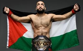 In Photos: Belal Muhammad shares momentous snaps with welterweight belt after returning home