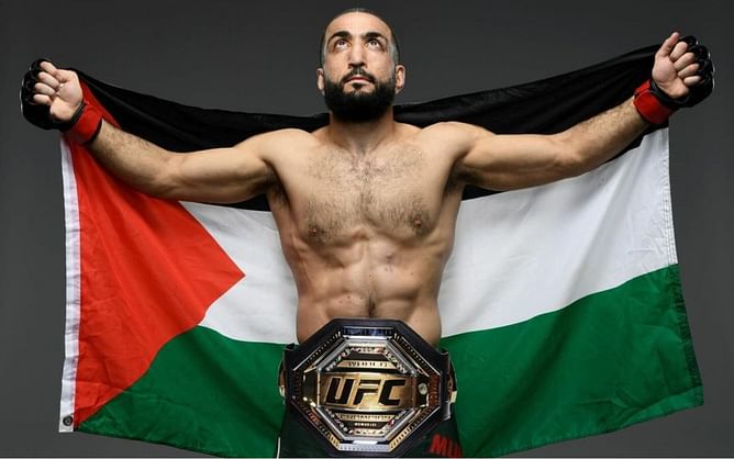 In Photos: Belal Muhammad shares momentous snaps with welterweight belt after returning home