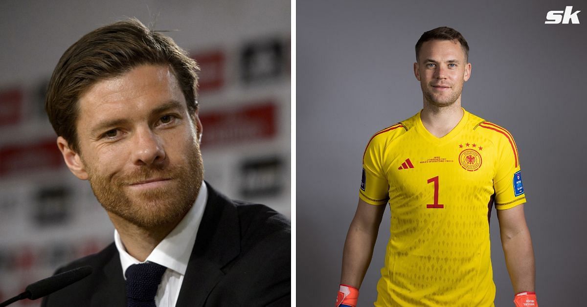 Xabi Alonso reacts to Manuel Neuer