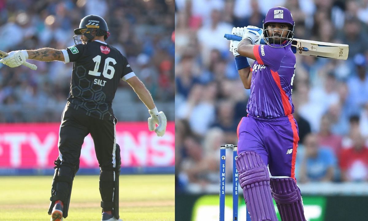 फिल साल्ट vs निकोलस पूरन (Photo Credit - @thehundred/Getty)
