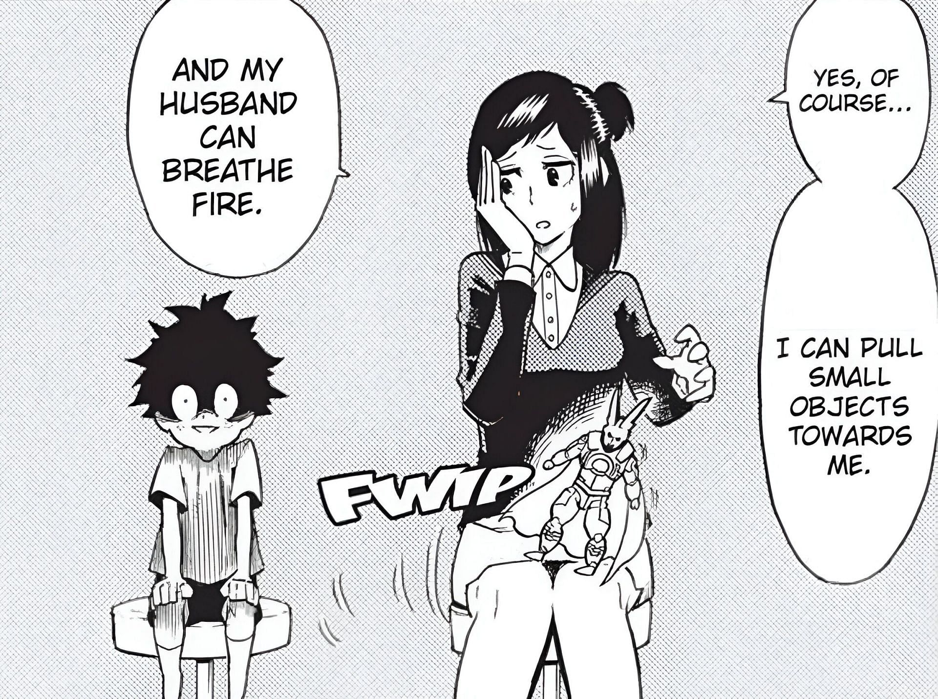 Izuku and Inko Midoriya as seen in the manga (Image via Shueisha)