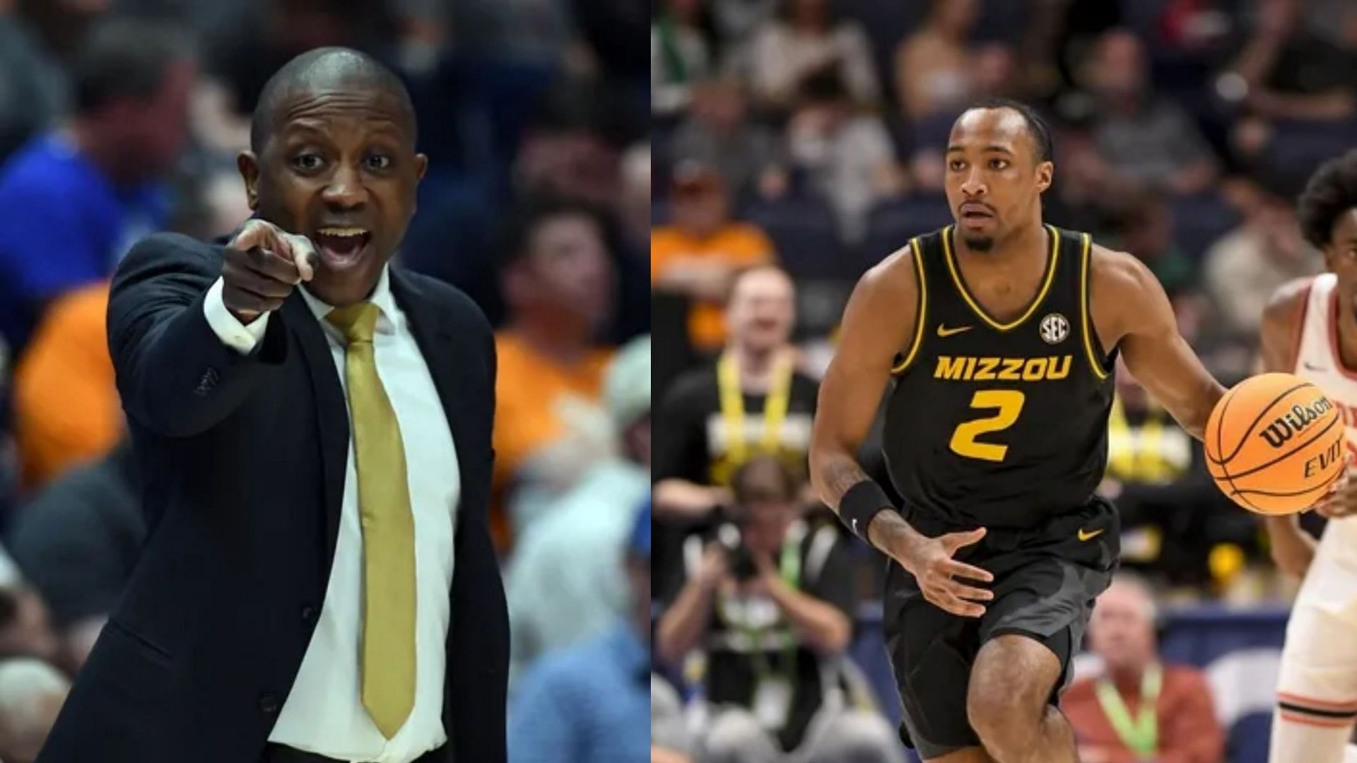 Missouri coach Dennis Gates (left) and guard Tamar Bates (right) (Image Source: IMAGN).