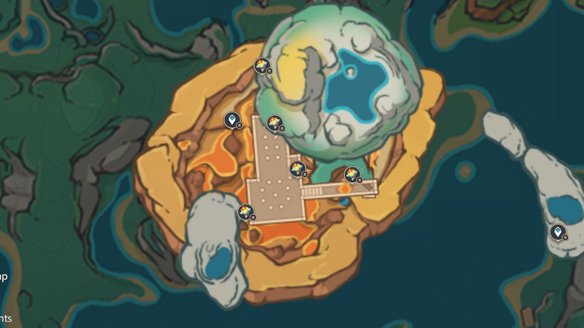 Locations of all Candlecap Mushrooms in Natlan (Image via HoYoverse)