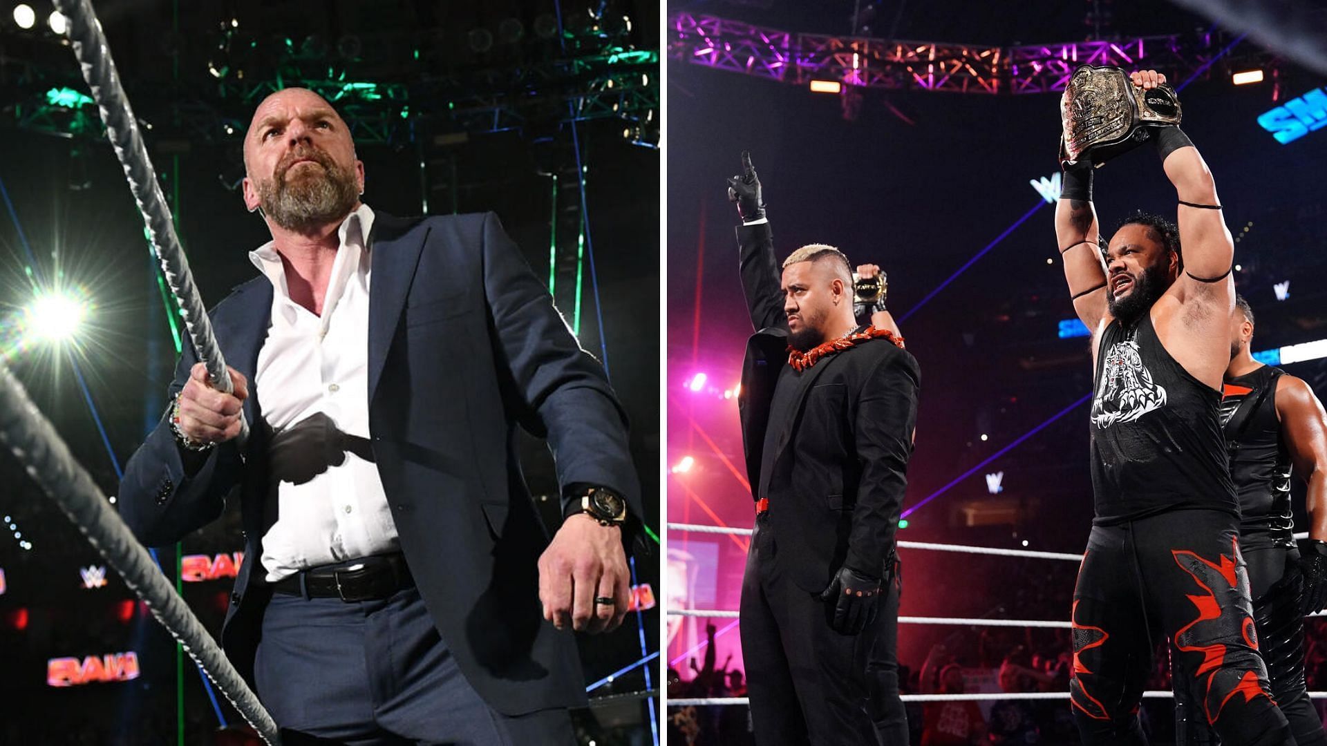 Triple H and The Bloodline [Image credits: WWE.com]