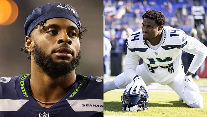 WATCH: DK Metcalf swings helmet at Tre Brown as Seahawks training turns sour