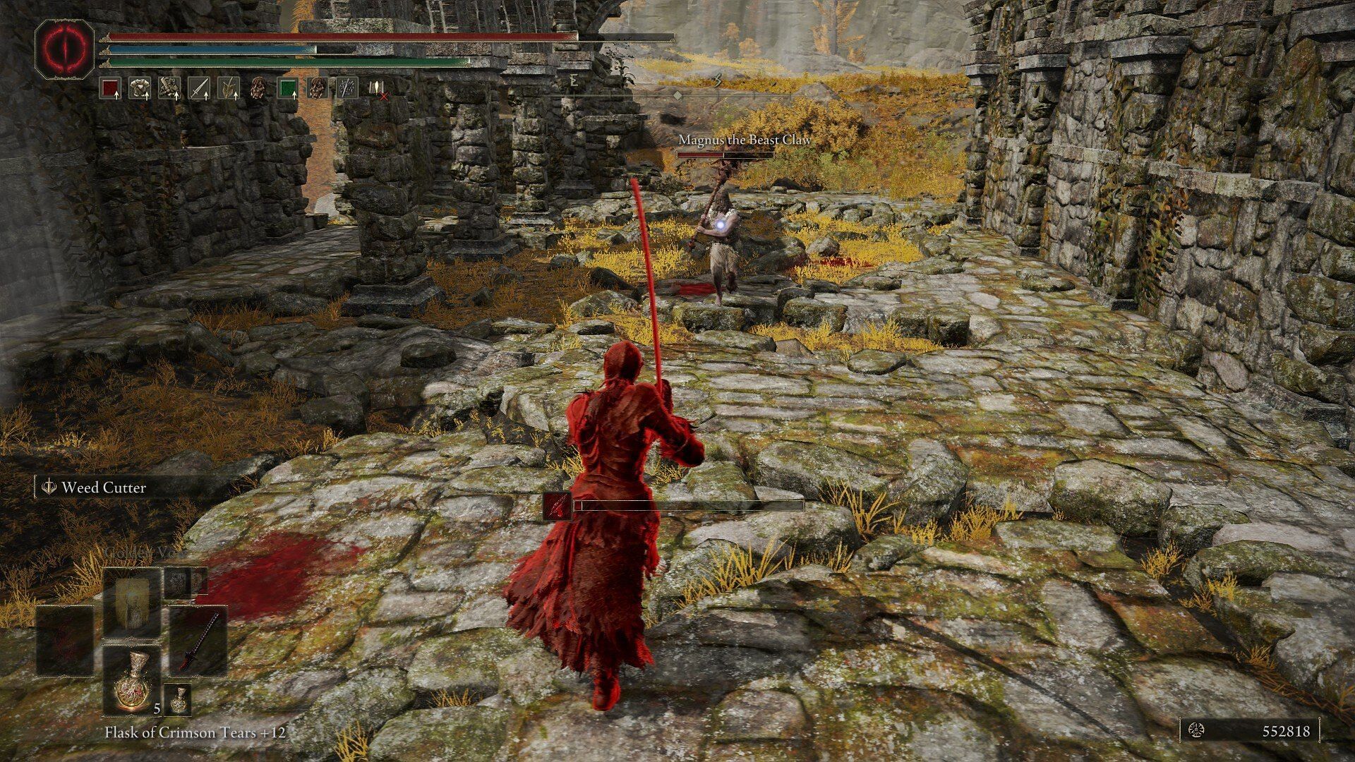 You will find Magnus the Beast Claw in the Writheblood Ruins (Image via FromSoftware)