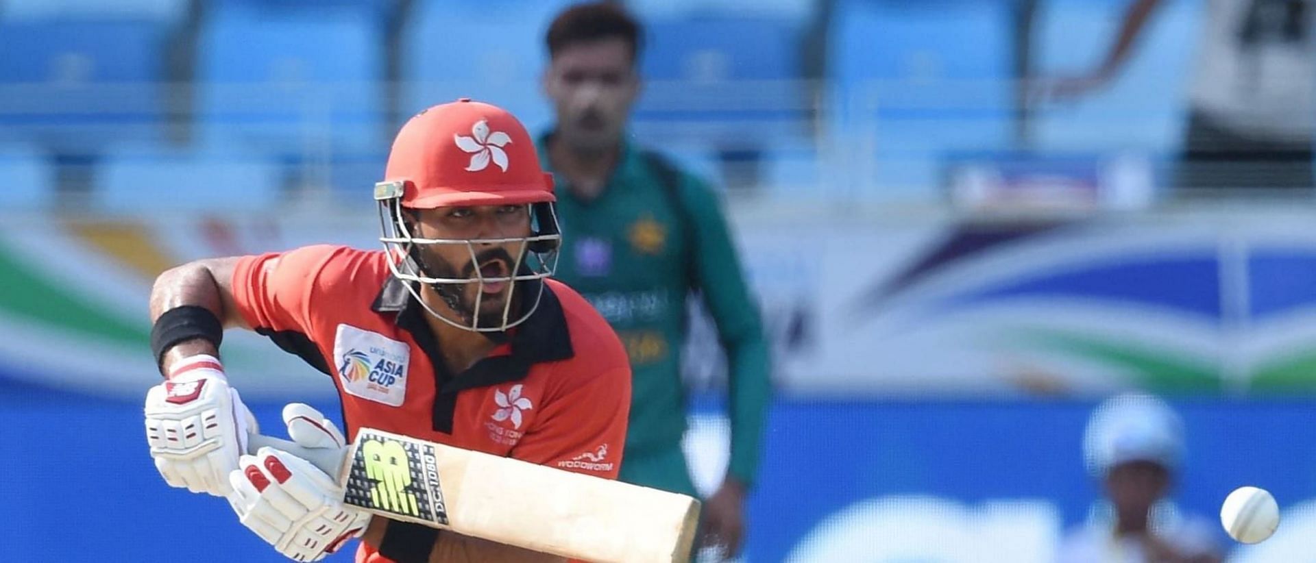 Anshuman Rath of Hong Kong, China in action (Image Courtesy: ICC Cricket)