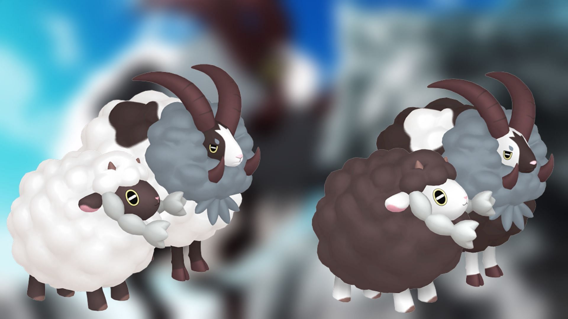 Shiny Wooloo and Dubwool reverse their wool colors in Pokemon GO (Image via The Pokemon Company)