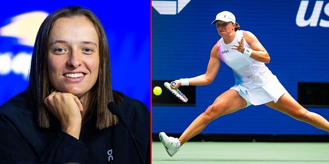 "Not very demure or mindful" - Iga Swiatek hops on to trend in response to her 'over the shoulder' shot during US Open 2024 2R win