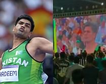 [Watch] Pakistan fans cheer for Arshad Nadeem while watching javelin thrower on giant screen in Paris Olympics 2024