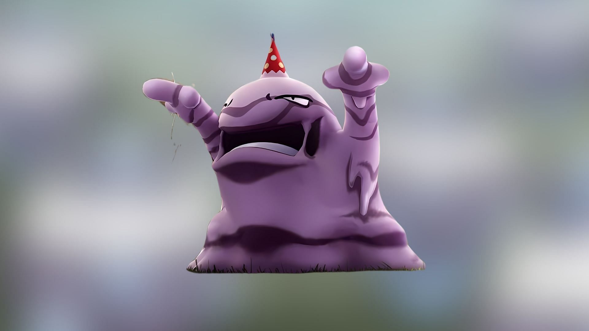 Party Hat Muk in Pokemon GO (Image via Niantic)