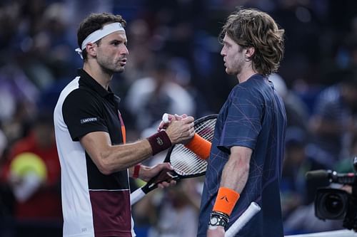 Grigor Dimitrov (L) and Andrey Rublev (R) (Source: Getty)