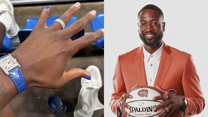 In Photo: Dwyane Wade highlights $6,574 Cartier watch matching his nail paint at Team USA women's basketball game