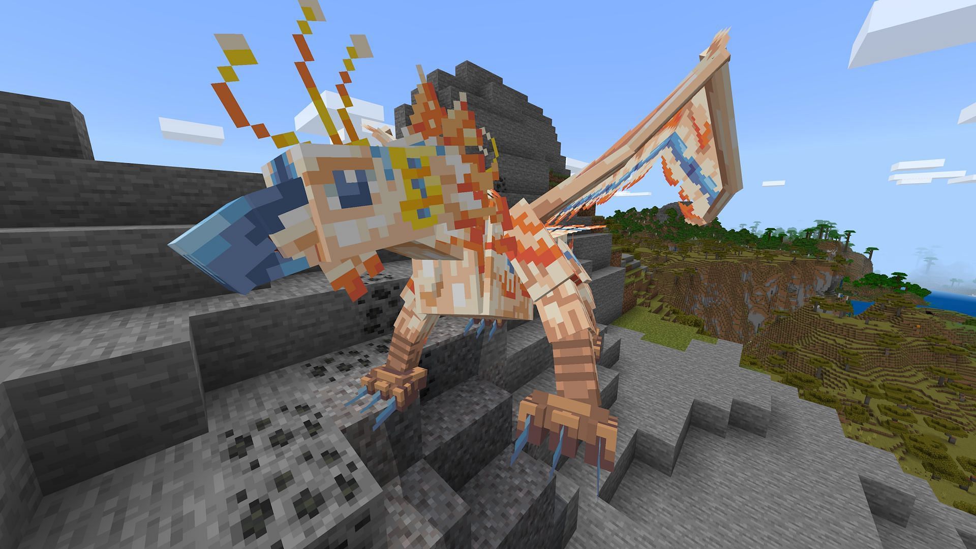 A dragon from the DragonFire addon (Image via Spectral Studios/Mojang)