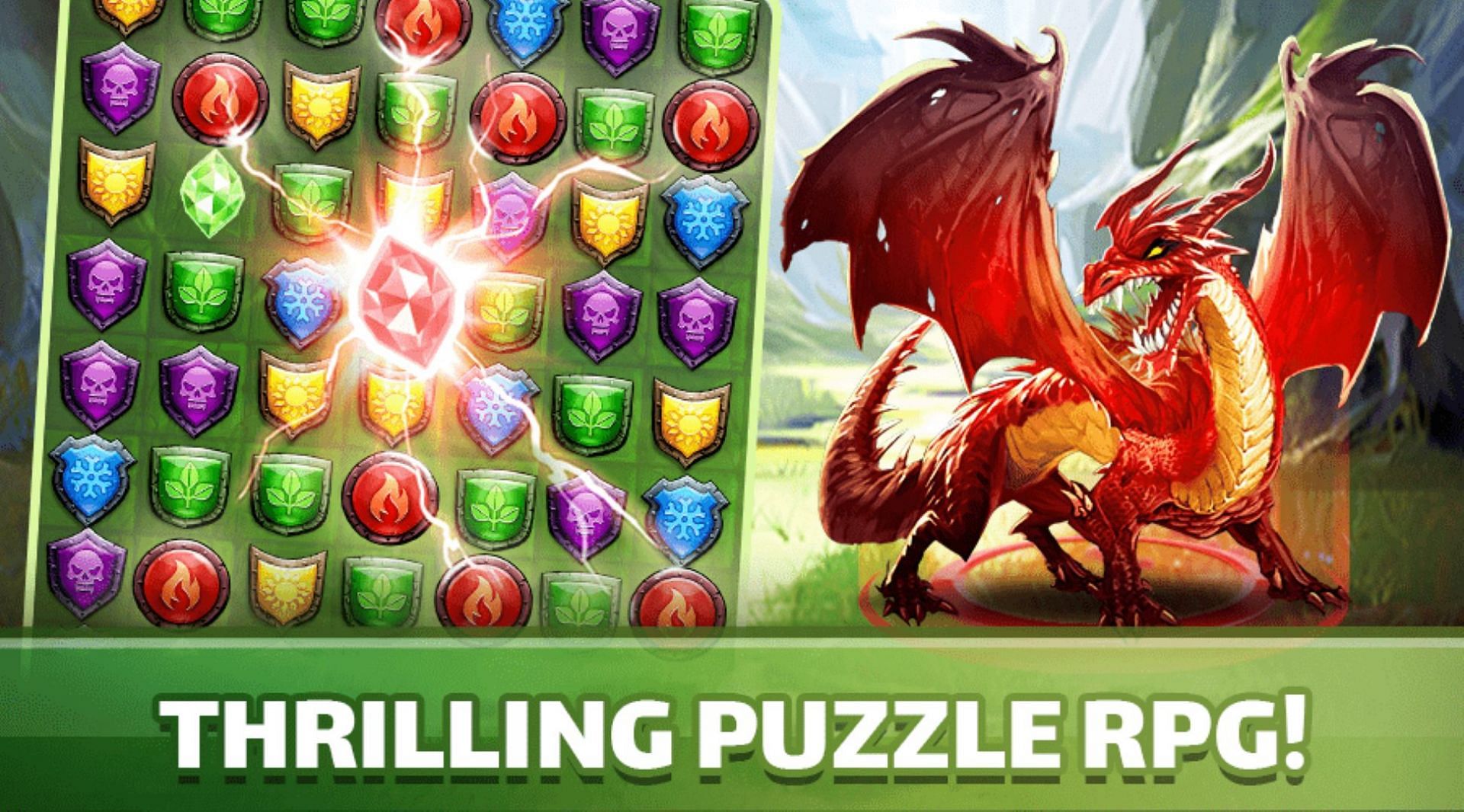 Each match in the puzzle grid relates to the type of attack, adding depth to the gameplay. (Image via Small Giant Games)