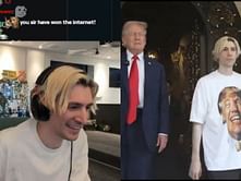 xQc responds to netizens' criticisms about his interaction with Donald Trump on Adin Ross' Kick stream