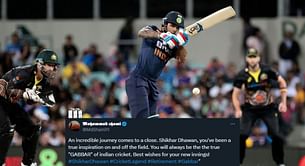 "A true inspiration on and off the field" - Cricket fraternity reacts to Shikhar Dhawan's retirement