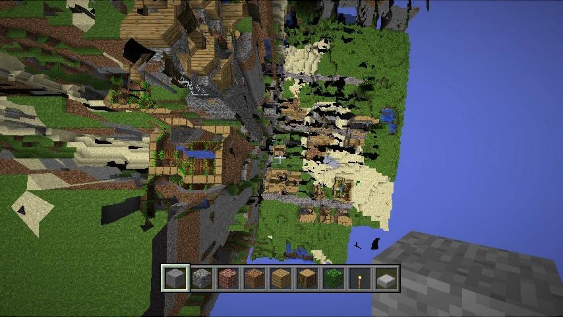 Building strucutres near the Far Lands (Image via MC Wiki/Majo.mraz.9/Mojang Studios)