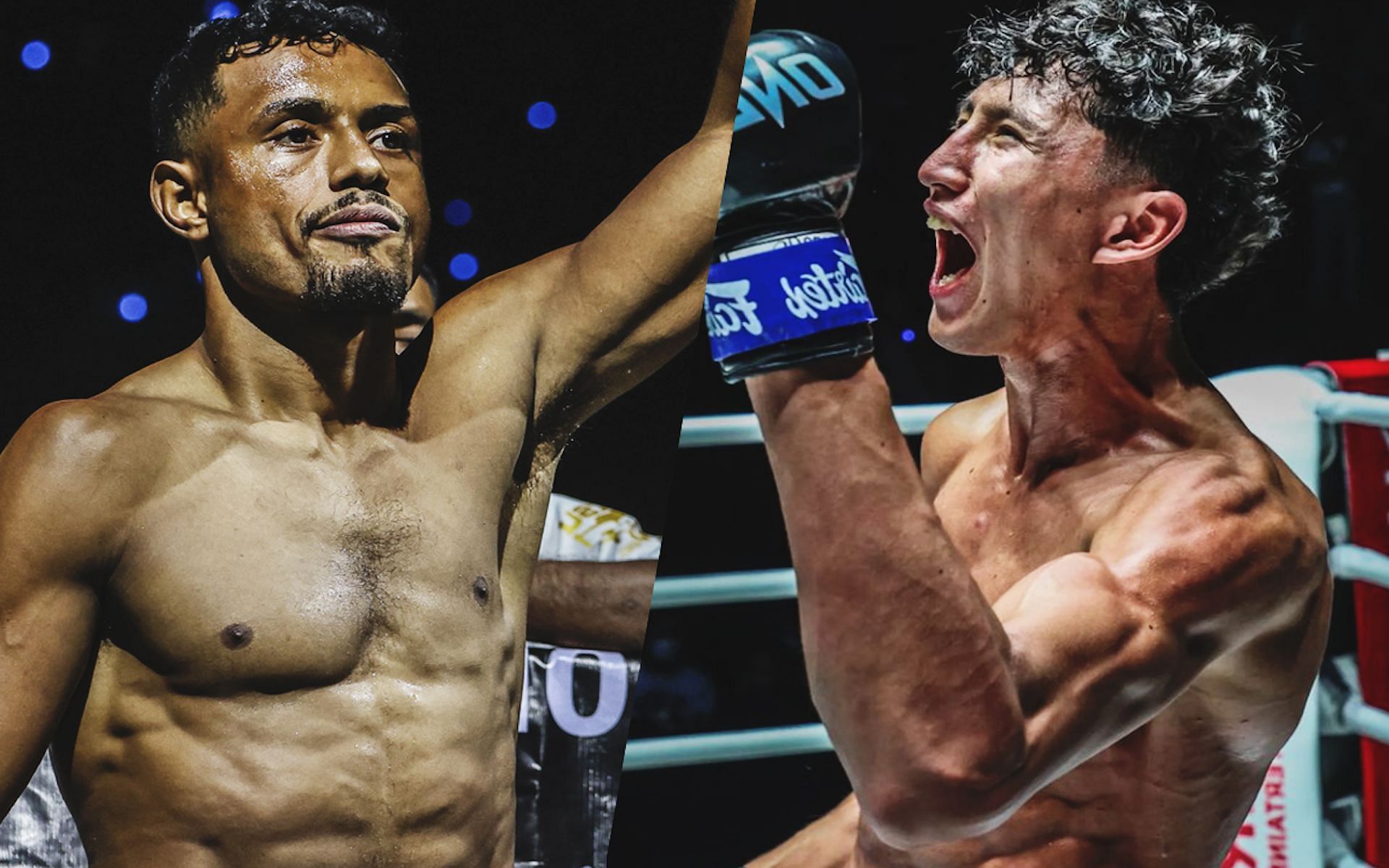 Felipe Lobo (left) and Nabil Anane (right) are ready to clash among other fighters in a series of Muay Thai mayhem at ONE Fight Night 24.