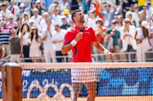 Novak Djokovic at the Olympic Games Paris 2024. (Image via Getty).