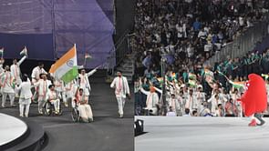 [In Pictures] Indian athletes take part in Paris 2024 Paralympics Opening Ceremony