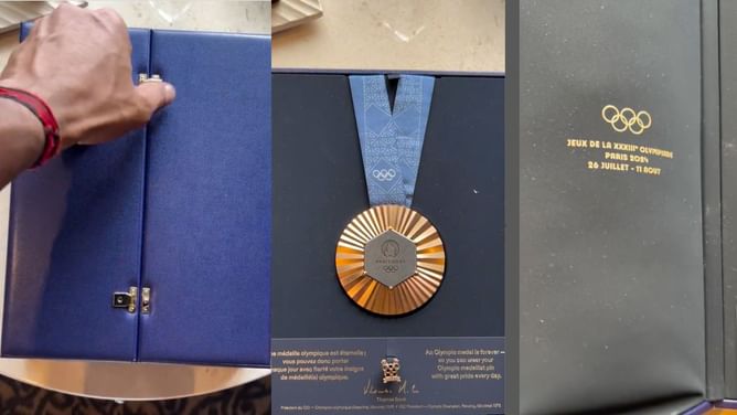 [Watch] PR Sreejesh 'welcomes home' his bronze medal from Paris Olympics 2024 after returning to India