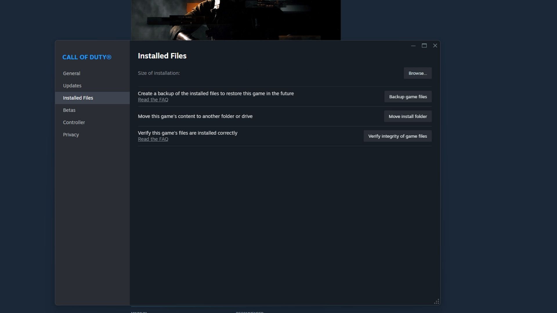 How to verify the integrity of game files in Steam (Image via Steam)